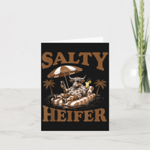 Highland Cow Lovers Salty Heifer Trocal For Women Card