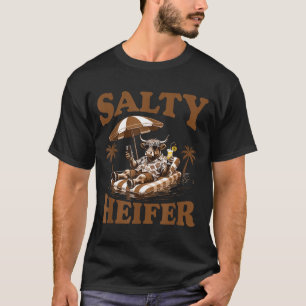 Highland Cow Lovers Salty Heifer Trocal For Women  T-Shirt