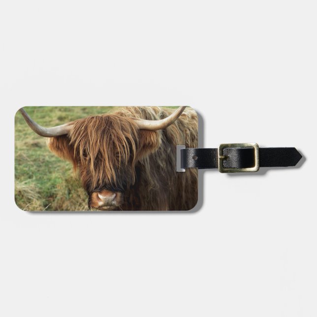 Highland Cow luggage tag (Front Horizontal)