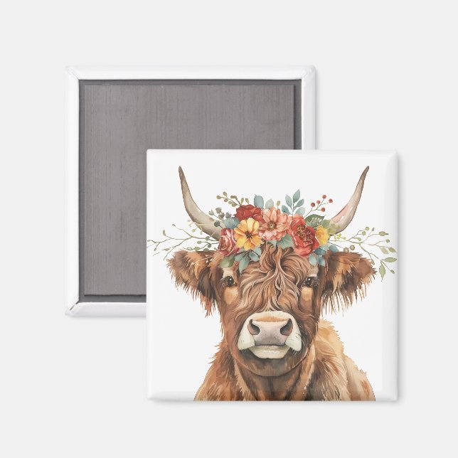 Highland Cow. Magnet (Front/Back)