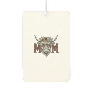 Highland Cow Mom Vintage Floral Western Shirt (2) Air Freshener
