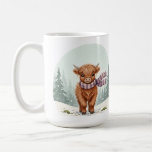 Highland Cow Mug, Cute Animal Art, Farm Animal Gif Coffee Mug
