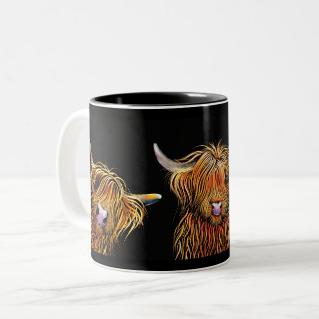 HiGHLaND CoW Mug 'THe SCoTTs' PAR S MacARTHuR (Devant gauche)