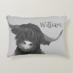 Highland Cow Name   Accent Pillow