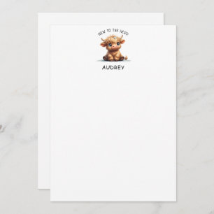 Highland Cow New To The Herd Card