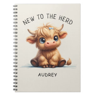 Highland Cow New To The Herd Notebook