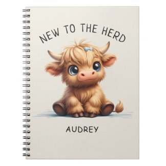 Highland Cow New To The Herd Notebook