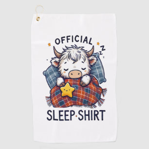 Highland Cow , Official Sleep  Golf Towel