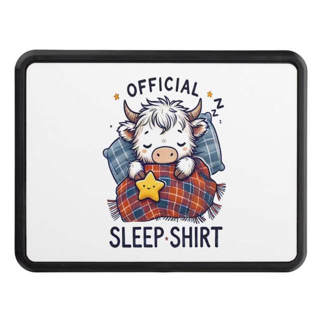 Highland Cow , Official Sleep  Trailer Hitch Cover (Front)