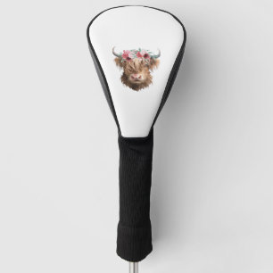 Highland Cow Painting Classic T-Shirt Golf Head Cover