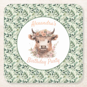 Highland Cow Paper Coaster