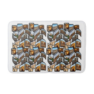 Highland Cow Photo Montage, Bath Mat