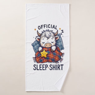 Highland Cow Png, Official Sleep Png Bath Towel