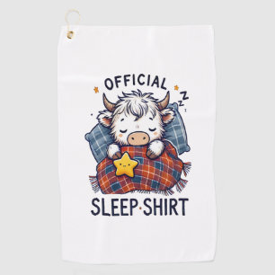 Highland Cow Png, Official Sleep Png Golf Towel