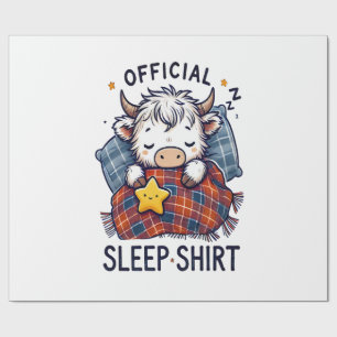 Highland Cow Png, Official Sleep Png Wrapping Paper