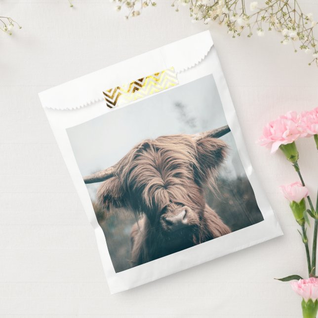 Highland cow portrait favour bag (Sealed)