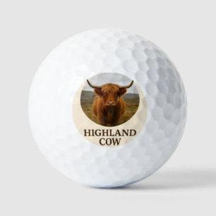 Highland Cow Portrait Poster with "Highland Cow"  Golf Balls