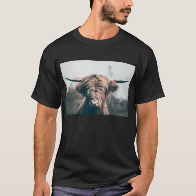 Highland cow portrait T-Shirt (Front)