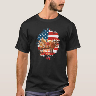 Highland Cow Print Animal Cute Cowgirl For Women U T-Shirt