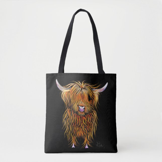 HiGHLaND CoW PRiNT SCoTTiSH ' HuMPHReY ' ToTe BaG (Front)