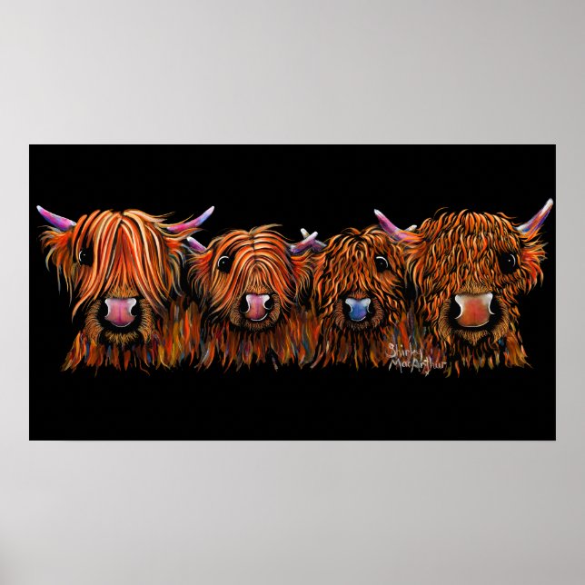 HiGHLaND CoW PRiNT SCoTTiSH ' THe GiNGeR NuTS ' (Front)