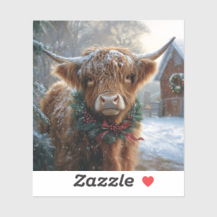 Highland Cow Rustic Barnyard Christmas
