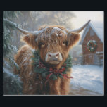 Highland Cow Rustic Barnyard Christmas Decoupage Wrapping Paper<br><div class="desc">Celebrate the holiday season with this charming artwork featuring a Highland cow in a rustic barnyard setting. The warm,  festive tones and cozy farm backdrop evoke the spirit of Christmas,  making it a perfect piece for animal lovers and those who cherish a countryside Christmas.</div>