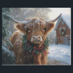 Highland Cow Rustic Barnyard Christmas Decoupage Wrapping Paper<br><div class="desc">Celebrate the holiday season with this charming artwork featuring a Highland cow in a rustic barnyard setting. The warm,  festive tones and cozy farm backdrop evoke the spirit of Christmas,  making it a perfect piece for animal lovers and those who cherish a countryside Christmas.</div>