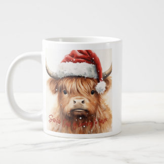 Highland Cow Santa 20 oz Jumbo Coffee Mug