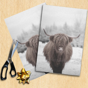 Highland Cow Scotland Rustic Tissue Paper