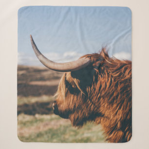 HIGHLAND COW SHERPA BLANKET
