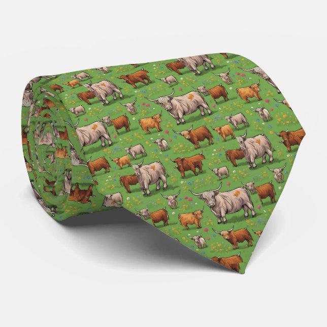 Highland Cow tie (Rolled)
