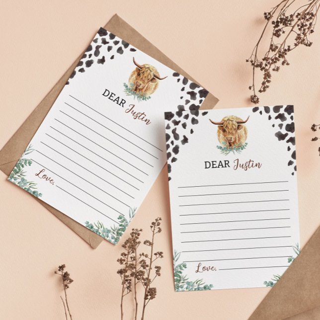 Highland Cow Time Capsule Note Message Card (Creator Uploaded)