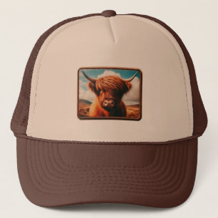 Highland Cow Trucker Hat, Cowboy Trending Trucker Hat
