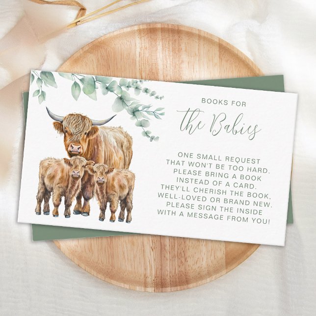 Highland Cow Twins Farm Animals Books For Baby Enclosure Card (Creator Uploaded)