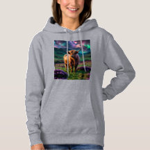 Highland Cow Under The Stars Tri-Blend Shirt