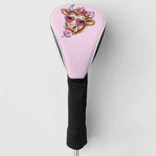 Highland Cow Valentine Coquette Valentine's Day  Golf Head Cover