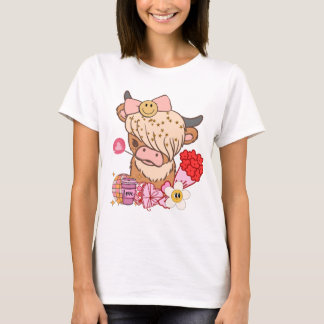 Highland Cow valentine, Western valentine, Xoxo  T-Shirt