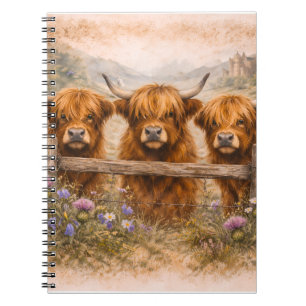 Highland Cow - Watercolour Animals Notebook