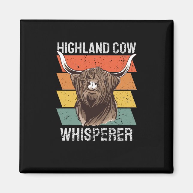 Highland Cow Whisperer Magnet (Front)