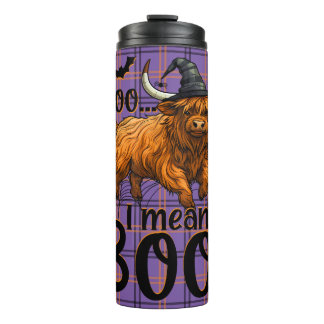 Highland Cow Witch Thermal Tumbler