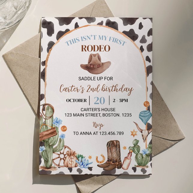 Highland Cowboy 2nd Birthday Party Invitation (Creator Uploaded)