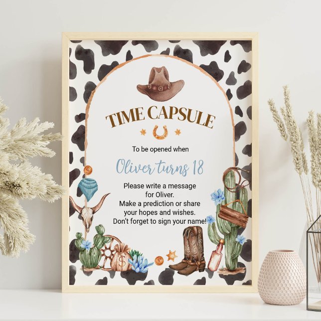 Highland Cowboy Birthday Time Capsule sign (Creator Uploaded)
