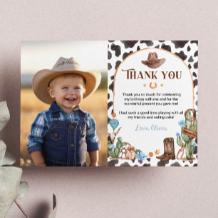 Highland Cowboy Carte de remerciements photo