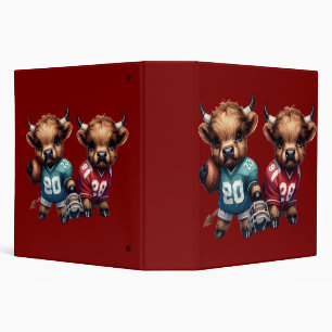 Highland Cows and Football Binder