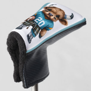 Highland Cows and Football Golf Head Cover