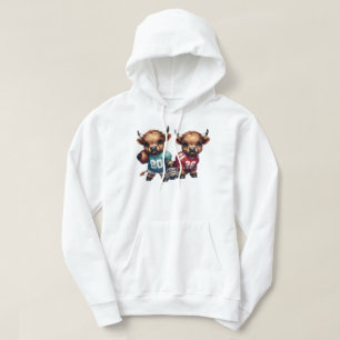 Highland Cows and Football Hoodie