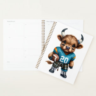 Highland Cows and Football Planner