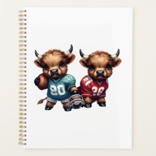 Highland Cows and Football Planner