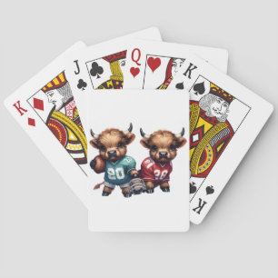 Highland Cows and Football Playing Cards